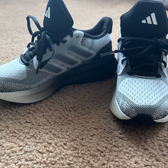 Adidas Ultrarun 5 Black and White Athletic Sneakers - Picture 3 of 5